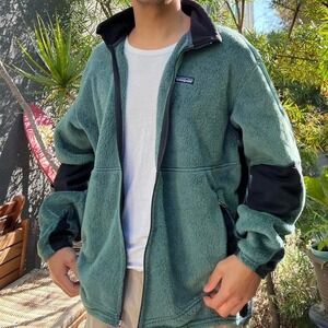 Vtg 1999 PATAGONIA Fleece Sherpa Jacket Windbreaker Sweater MADE IN USA